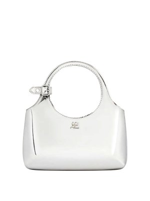 Courreges: Sacs à main - Sac Cabas - Argent