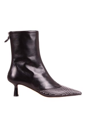 AEYDE: tronchetti - Stivaletto Con T Bar Di Borchie