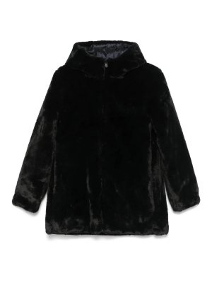 Save The Duck: cappotti al ginocchio - Cappotto con cappuccio Bridget Nero
