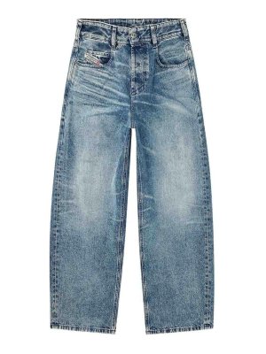 DIESEL: ストレートジーンズ - ストレートジーンズ - ミディアムウォッシュ