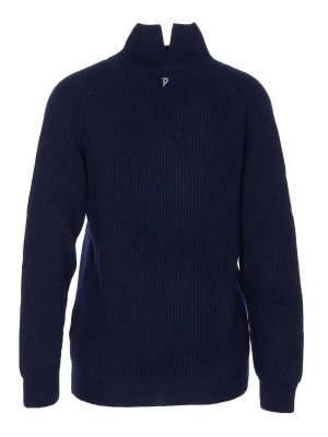 DONDUP: Pull col rond - Pull Col Rond - Bleu