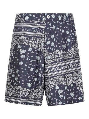 FENDI: Trousers Shorts - Shorts Silk Bandana Print Baia