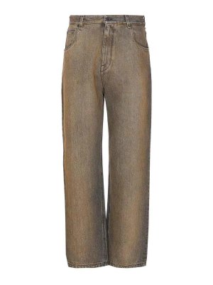 FENDI: straight leg jeans - Long Clay Jeans