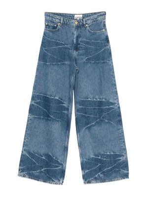 GANNI: Straight Leg Jeans - Straight Leg Jeans - Jeansblau