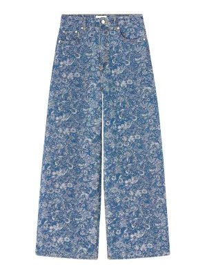 GANNI: jeans dritti, a sigaretta - Jeans larghi in denim