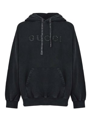 GUCCI: Sweatshirts & Sweaters - Hooded Sweatshirt Black