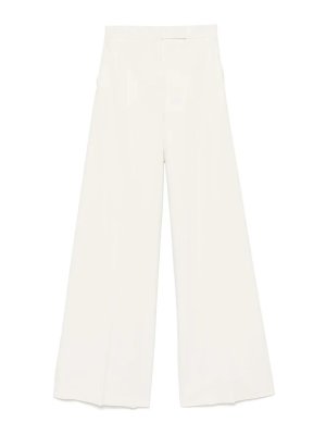 Max Mara: casual trousers - Finish Long Trouser White