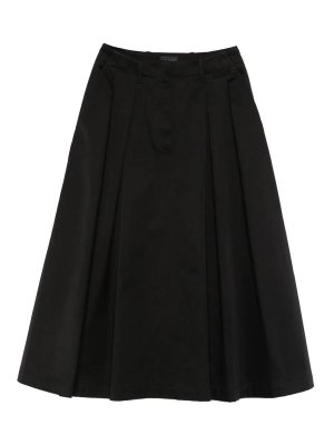 MONCLER: Knielange und Midi Röcke - Midirock - Weiß