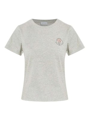 MONCLER: Tシャツ - Tシャツ - グレー
