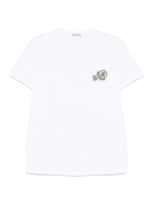 MONCLER: T-shirts - T-Shirt - Weiß