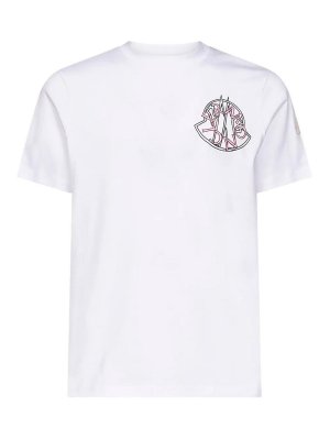MONCLER: T-shirts - T-Shirt - Weiß