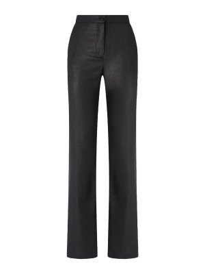 Pinko: pantaloni casual - Agueda Pantalone Gessato Lurex Nero Limousine