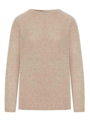 S MAX MARA: Suéteres con cuello pico - Suéter Cuello Redondo - Beis