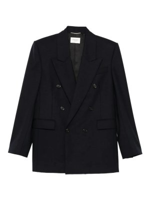 SAINT LAURENT: casual jackets - Db Jacket Marine