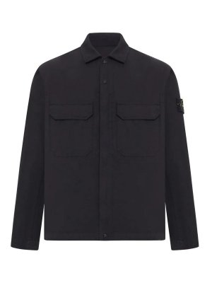 STONE ISLAND: shirts - Overshirt Black