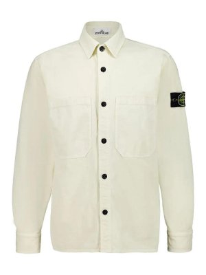 STONE ISLAND: shirts - Overshirt Ivory