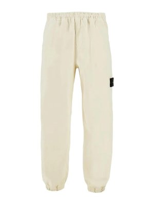 STONE ISLAND: casual trousers - Loose Ivory trousers