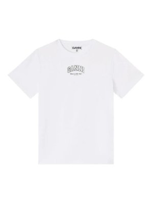 GANNI: t-shirts - Essentials Tee Bright White