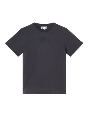 GANNI: t-shirts - Essentials Tee Phantom