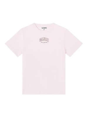 GANNI: Tシャツ - Tシャツ - ピンク