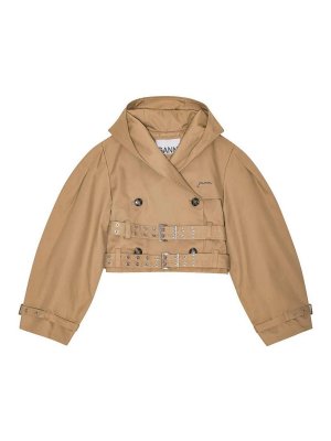 GANNI: Casualjacken - Casualjacke - Beige