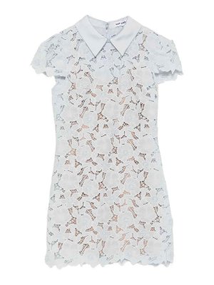 Self Portrait: short dresses - Blue Guipure Lace Mini Dress