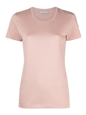 MONCLER: Tシャツ - Tシャツ - ピンク
