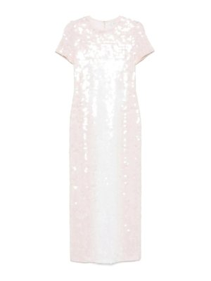 SPORTMAX: Knielange Kleider - Knielanges Kleid - Weiß