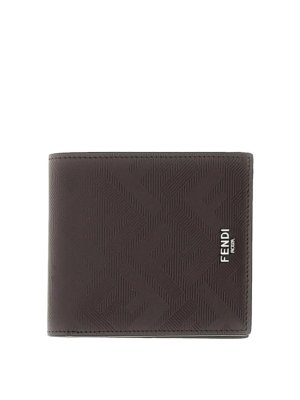 FENDI: wallets & purses - Bi-Fold Wallet Vitking Stff Marrone