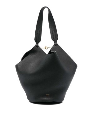 KHAITE: totes bags - Lotus Small Tote Black