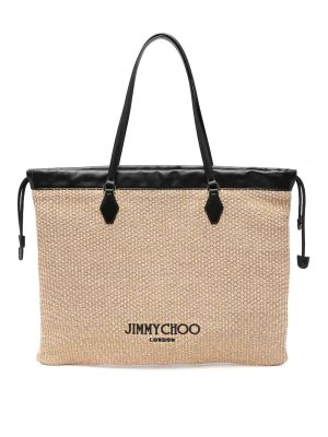 JIMMY CHOO: shopper - Borsa tote con coulisse