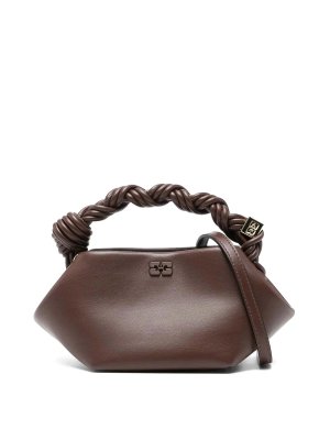 GANNI: cross body bags - Bou Bag Mini Chocolate Fondant
