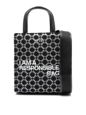 v°73: totes bags - Shopping Responsibility Logo Blk