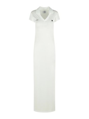 Courreges: short dresses - White Polyester Dress