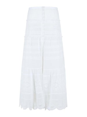 ISABEL MARANT: Knee length skirts & Midi - Paoline White Cotton Skirt