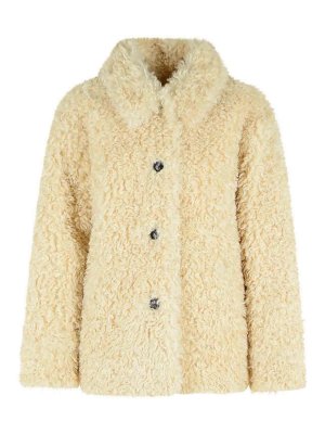 ISABEL MARANT: Fur & Shearling Coats - Tarvey Beige Faux Fur Jacket