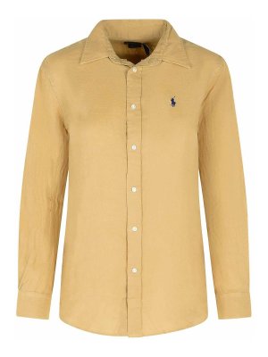 POLO RALPH LAUREN: shirts - Beige Linen Shirt