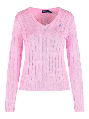 POLO RALPH LAUREN: Strickpullover mit Rundhalsausschnitt - Rundhalspullover - Nude