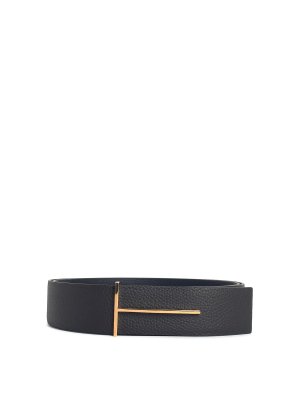 TOM FORD: belts - Reversible Brown Leather Belt