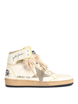 GOLDEN GOOSE: trainers - Sky-Star White Nappa Leather Sneakers