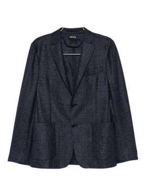 ZEGNA: Blazer - Blazer - Azul