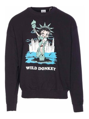 WILD DONKEY: Sudaderas y suéteres - Sudadera - Negro