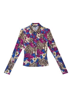 JUST CAVALLI: shirts - Flowers Leopard shirt