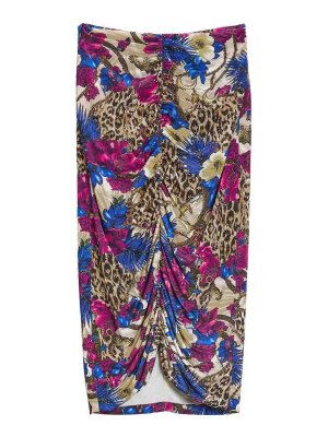 JUST CAVALLI: gonne al ginocchio  e longuette - Gonna Fiori Leopardo
