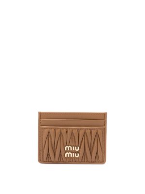 MIU MIU: wallets & purses - Matelass Nappa Leather Card Holder