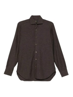 BARBA NAPOLI: Chemises - Chemise - Marron