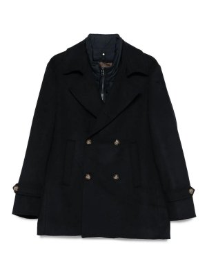 BARBA NAPOLI: knee length coats - Peacoat