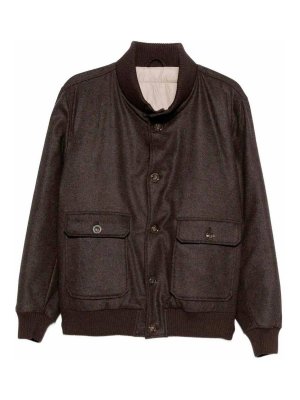 BARBA NAPOLI: Chaquetas Bomber - Chaqueta Bomber - Marrón Oscuro