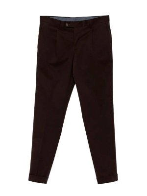 BARBA NAPOLI: Pantalones casual - Pantalón Casual - Marrón Oscuro
