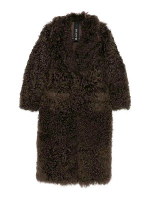 Blancha: knee length coats - `Tigrados` Shearling Coat